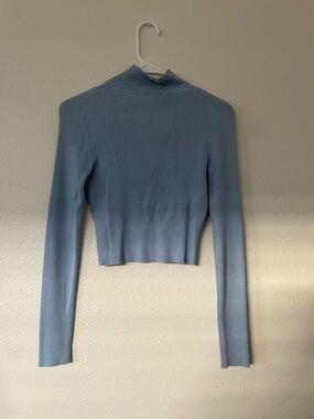Blue turtleneck